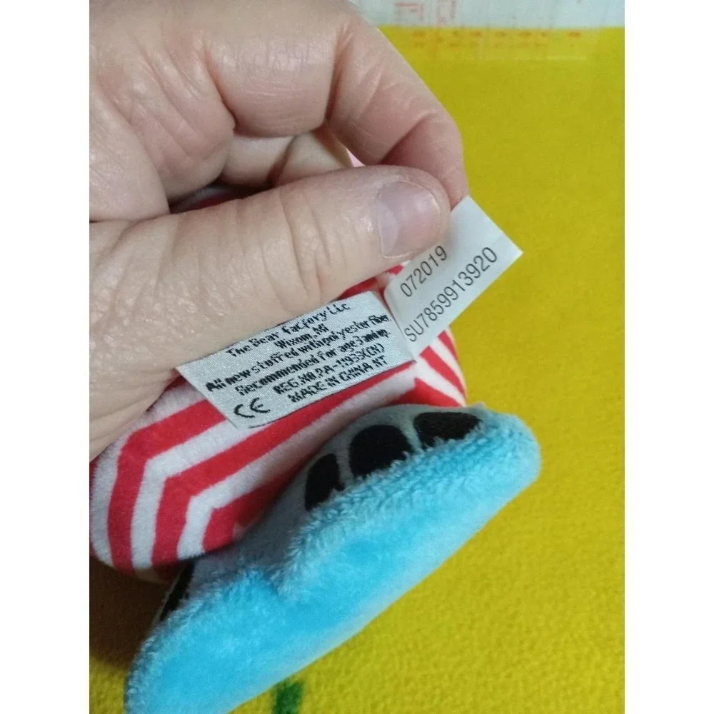 PlushCoop Squad Plush Pig Stuffed Animal Toy Red White Striped Shirt Blue Shoes